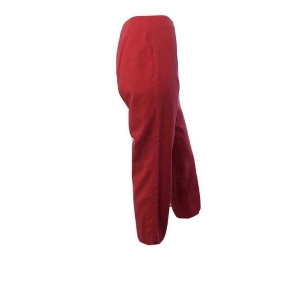ST.John red ankle crop pants red side zipper size:4 - Picture 7 of 16
